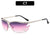 Minimalist Classic Style Color Block Pc Special-Shaped Mirror Frameless Women's Sunglasses