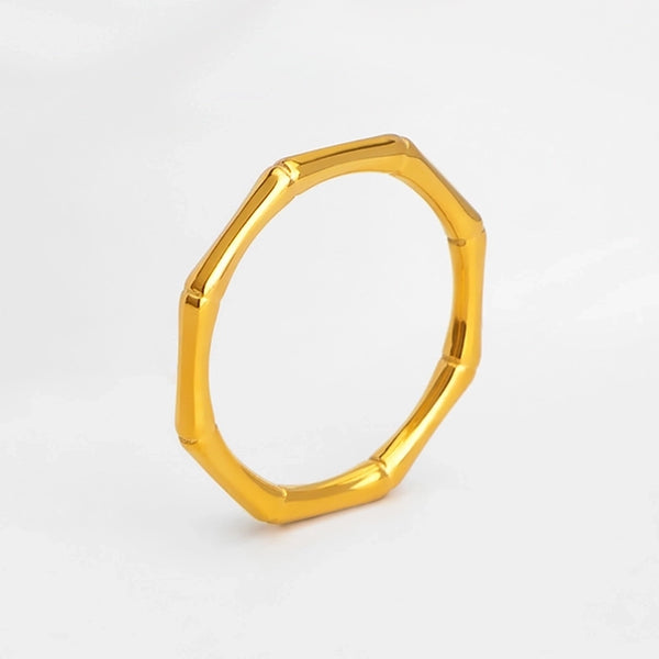 Minimalist Classic Style Commute Geometric Titanium Steel Plating Rings