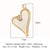 Simple Style Classic Style Heart Shape Shell Zircon Titanium Steel Wholesale Charms