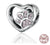 Simple Style Classic Style Heart Shape Sterling Silver Enamel Charms Jewelry Accessories