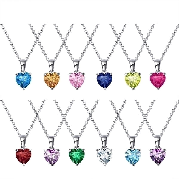 Simple Style Classic Style Heart Shape Sterling Silver Polishing Plating Inlay Zircon White Gold Plated Pendant Necklace