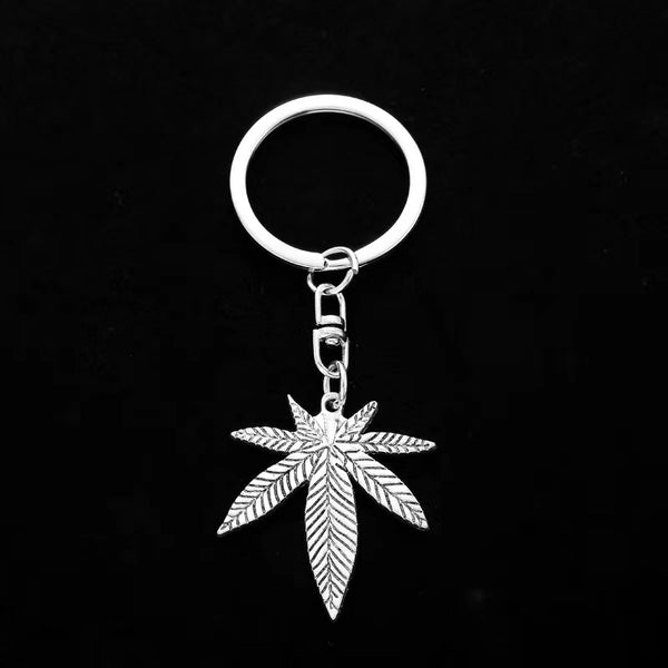 Minimalist Classic Style Leaves Alloy Bag Pendant Keychain