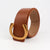 Simple Style Classic Style Letter Solid Color Pu Leather Buckle Women's Leather Belts