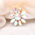 Simple Style Classic Style Pin Flower Alloy Inlay Zircon Women's Brooches 1 Piece