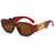 Simple Style Classic Style Solid Color Ac Oval Frame Diamond Full Frame Women's Sunglasses