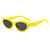 Simple Style Classic Style Solid Color Ac Oval Frame Full Frame Women's Sunglasses