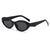 Simple Style Classic Style Solid Color Ac Oval Frame Full Frame Women's Sunglasses