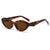 Simple Style Classic Style Solid Color Ac Oval Frame Full Frame Women's Sunglasses