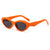 Simple Style Classic Style Solid Color Ac Oval Frame Full Frame Women's Sunglasses