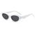 Simple Style Classic Style Solid Color Ac Oval Frame Full Frame Women's Sunglasses