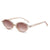 Simple Style Classic Style Solid Color Pc Oval Frame Full Frame Women's Sunglasses