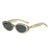 Simple Style Classic Style Solid Color Pc Oval Frame Full Frame Women's Sunglasses