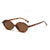 Simple Style Classic Style Solid Color Pc Oval Frame Full Frame Women's Sunglasses