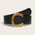 Simple Style Classic Style Solid Color Pu Leather Alloy Women's Leather Belts