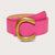 Simple Style Classic Style Solid Color Pu Leather Alloy Women's Leather Belts