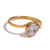 Simple Style Classic Style Triangle Round Water Droplets Stainless Steel Plating Inlay Zircon 18k Gold Plated Rings