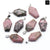 Simple Style Coffin Natural Stone Polishing Crystal Charms