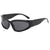 Simple Style Color Block Ac Cat Eye Full Frame Men's Sunglasses