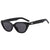 Simple Style Color Block Ac Cat Eye Full Frame Women's Sunglasses