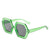 Simple Style Color Block Ac Polygon Full Frame Women's Sunglasses