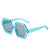 Simple Style Color Block Ac Polygon Full Frame Women's Sunglasses