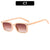 Simple Style Color Block Ac Square Full Frame Women's Sunglasses