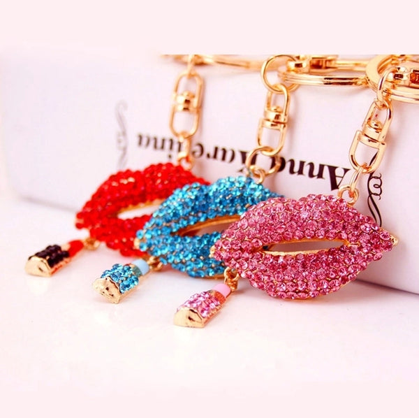 Simple Style Color Block Alloy Inlay Rhinestones Women's Keychain