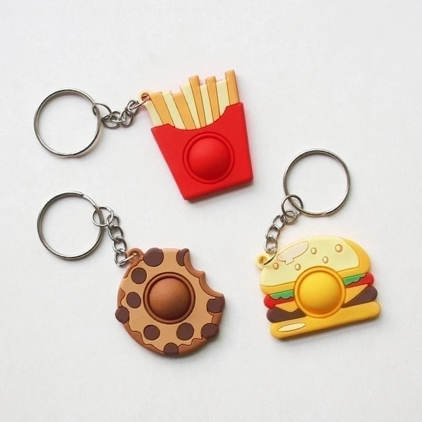 Minimalist Color Block Alloy Plastic Women's Keychain