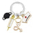 Simple Style Color Block Alloy Plating Keychain