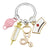 Simple Style Color Block Alloy Plating Keychain