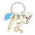 Simple Style Color Block Alloy Plating Keychain