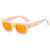 Minimalist Color Block Leopard Pc Square Full Frame Men's Sunglasses