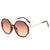 Simple Style Color Block Pc Polygon Full Frame Women's Sunglasses