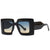 Simple Style Color Block Pc Square Full Frame Women's Sunglasses