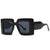 Simple Style Color Block Pc Square Full Frame Women's Sunglasses