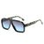 Simple Style Color Block Pc Toad Glasses Full Frame Women's Sunglasses