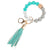 Simple Style Color Block Silica Gel Beaded Women's Keychain 1 Piece