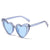 Simple Style Commute Color Block Ac Heart Shape Full Frame Women's Sunglasses