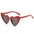 Simple Style Commute Color Block Ac Heart Shape Full Frame Women's Sunglasses