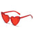 Simple Style Commute Color Block Ac Heart Shape Full Frame Women's Sunglasses