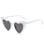 Simple Style Commute Color Block Ac Heart Shape Full Frame Women's Sunglasses