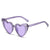 Simple Style Commute Color Block Ac Heart Shape Full Frame Women's Sunglasses