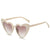 Simple Style Commute Color Block Ac Heart Shape Full Frame Women's Sunglasses