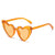 Simple Style Commute Color Block Ac Heart Shape Full Frame Women's Sunglasses