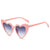 Simple Style Commute Color Block Ac Heart Shape Full Frame Women's Sunglasses