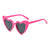 Simple Style Commute Color Block Ac Heart Shape Full Frame Women's Sunglasses