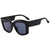 Simple Style Commute Color Block Ac Square Full Frame Women's Sunglasses