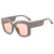 Simple Style Commute Color Block Ac Square Full Frame Women's Sunglasses