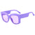 Simple Style Commute Color Block Ac Square Full Frame Women's Sunglasses