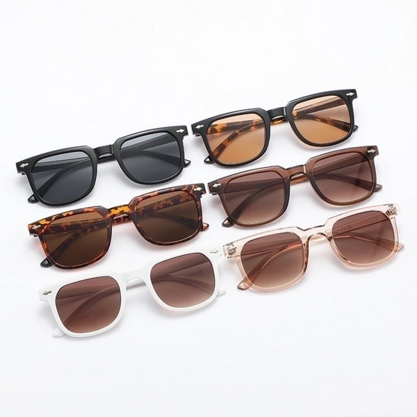 Simple Style Commute Color Block Pc Square Full Frame Women's Sunglasses